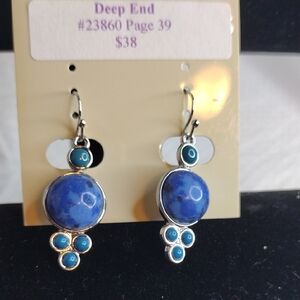 Lia Sophia Blue and Silver Earrings